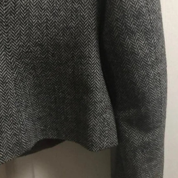 Tahari Suit Black & White Herringbone Blazer Jacket - Picture 5 of 15